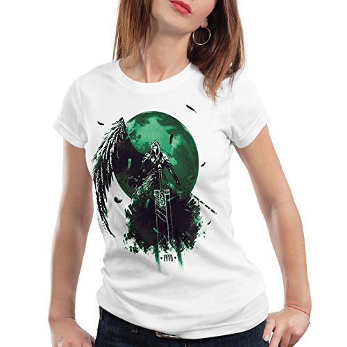 style3 Sephiroth VII Camiseta para Mujer T-Shirt Fantasy Avalanche Juego de rol PS iOS japón, Talla:XL