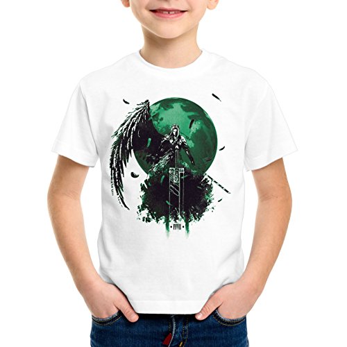 style3 Sephiroth VII Camiseta para Niños T-Shirt Fantasy Avalanche Juego de rol PS iOS japón, Talla:140