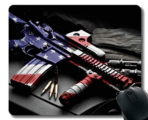 Su Propio Mousepad Personalizado, Colt AR-15 Arma de Arma de Fuego Rifle patriótico de Goma Base Mouse Pad