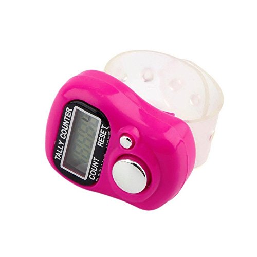 Sungpunet Práctico mini electrónico digital contador dedo anillo de golf dígitos puntada marcador LCD contador de cuentos