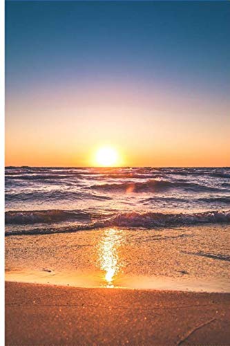 Sunset In Indiana Beach: Michigan City, Indiana - Sunset on Beach, Love Journal, State of Indiana Gypsy Arrow Love Blank Diary 120 Paged College Lined 6x9 RV Travel Journal