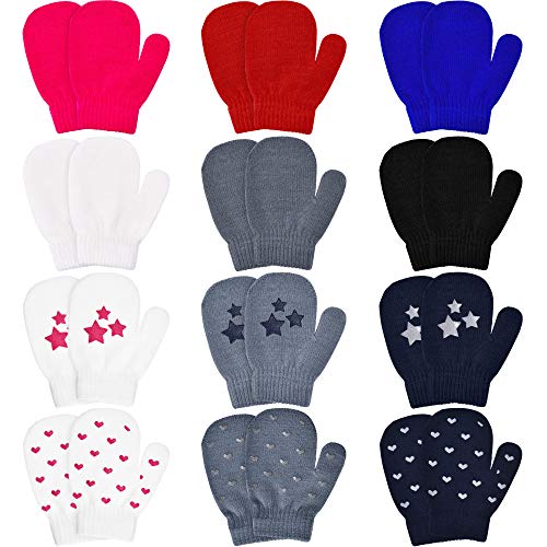 Syhood 12 pares de guantes de punto para niños pequeños estiran los dedos llenos del dedo Guantes de invierno unisex de punto caliente para bebés niños y niñas suministros Syhood 12 pares de guantes de punto para niños pequeños estiran los dedos llenos del dedo Guantes de invierno unisex de punto caliente para bebés niños y niñas suministros