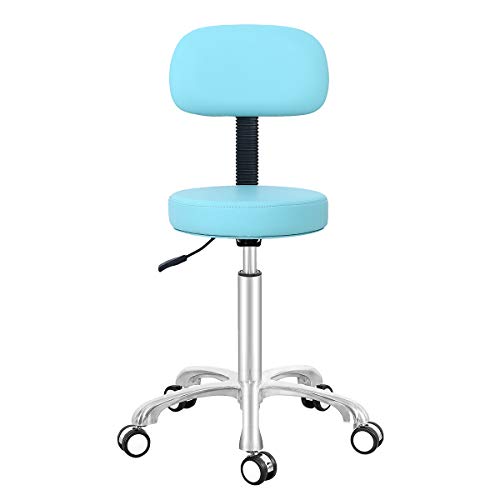 Taburete de dibujo de doctor, silla con ruedas, silla para dentista, peluquería dental con ruedas, color verde claro