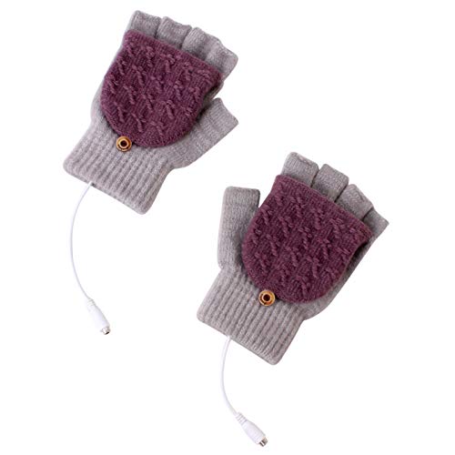 TankMR Guantes cálidos de invierno, guantes calentados por USB, guantes de invierno completos y medio dedo, cálidos cargadores de coche, guantes al aire libre para hombres y mujeres TankMR Guantes cálidos de invierno, guantes calentados por USB, guantes de invierno completos y medio dedo, cálidos cargadores de coche, guantes al aire libre para hombres y mujeres