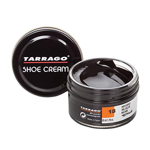 Tarrago | Shoe Cream 50 ml | Crema para Zapatos, Bolsos y Accesorios de Cuero y Cuero Sintético (Negro 18)