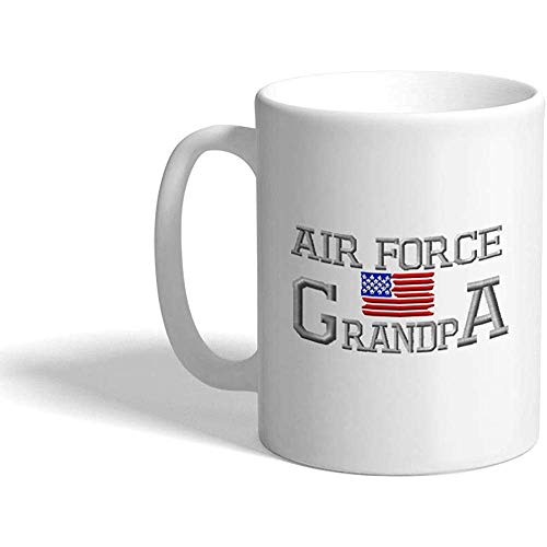 Taza de café personalizada 330 ml Diseño de la taza de té de cerámica de las banderas de países del abuelo de la fuerza aérea