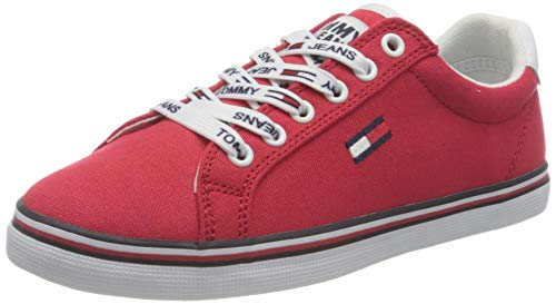 Tommy Hilfiger Essential Lace Up Sneaker, Zapatillas Mujer, Rojo (Deep Crimson Xnl), 39 EU