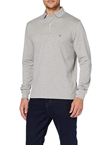 Tommy Hilfiger Tommy Regular Polo Ls , Gris (Cloud Heather P9v) , Small para Hombre