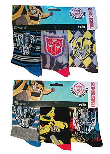 Transformers Robots in Disguise Kids Socks Medias con Autobots Bumblebee, Optimus Prime y Transformer Logo, juego de 6 para niños (23/26)
