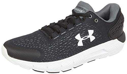 Under Armour UA Charged Rogue 2, Cómodo Calzado De Hombre, Zapatillas para Correr, Negro (Black/Halo Gray/White), 47.5 EU