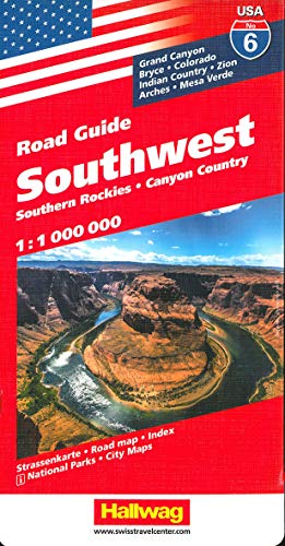 USA Southwest (2018): Southern Rockies. Canyon Country. Straßenkarte. Road map. Index. National Parks. City Maps.: Grand Canyon, Bryce, Colorado, ... Zion, Arches, Mesa Verde: 6 (Road Guide)