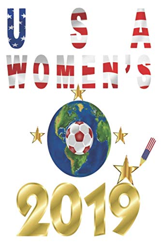 USA, Women's 2019: USA Women Soccer, World Champion 2019, 4 stars notebook