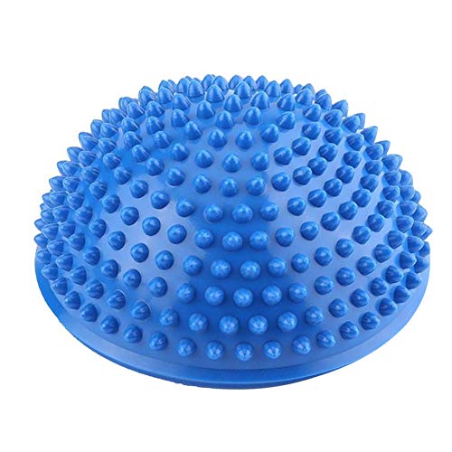VGEBY Pelota de masaje de pies, antideslizante de media bola, esterilla de masaje para ejercicio, balance, puntos puntiagudos para gimnasio, yoga, pilates (azul)