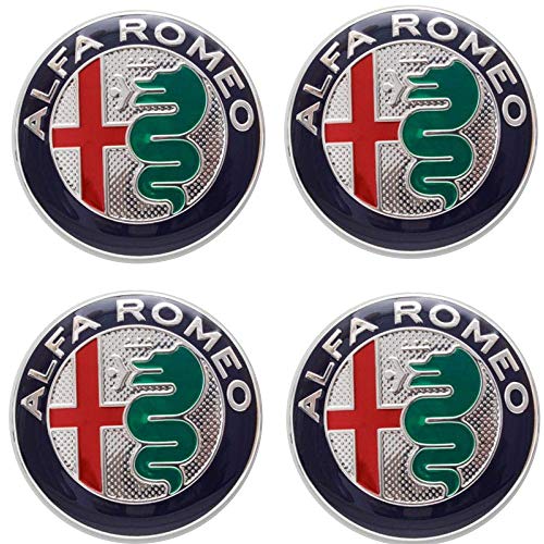 VS - 4 tapones adhesivos para tapacubos, 50 mm, para Alfa Romeo 147 156 GT Giulia My 2016, Mito Green, llantas de aleación VS - 4 tapones adhesivos para tapacubos, 50 mm, para Alfa Romeo 147 156 GT Giulia My 2016, Mito Green, llantas de aleación