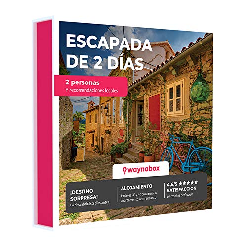 Waynabox Caja Regalo - ¡Escapada de Dos días por Carretera! - con hoteles y Casas Rurales con Encanto - El Mejor Cofre de experiencias para Regalar