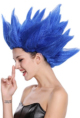 WIG ME UP- 91062-PC3 Peluca Hombres Mujeres Carnaval Halloween Cosplay Loki Flor tulipán Demonio Tempesta Diablo Azul WIG ME UP- 91062-PC3 Peluca Hombres Mujeres Carnaval Halloween Cosplay Loki Flor tulipán Demonio Tempesta Diablo Azul