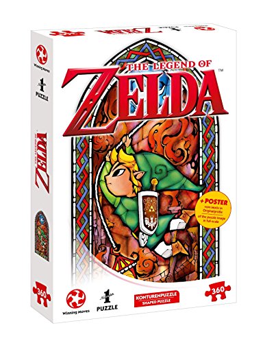 Winning Moves- Number 1 Puzzle-Zelda Link-Adventurer (360 Teile) Accesorios:, Color carbón (11392)
