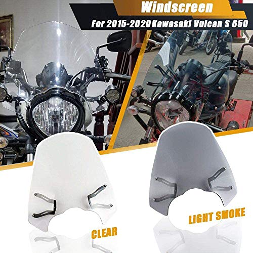 XX ecommerce Moto Nuevo Generación Touren Parabrisas de la pantalla con soporte con soporte para 2015 – 2020 Kawasaki Vulcan S 650 2016 2017 2018 2019