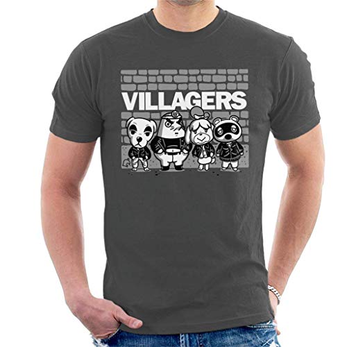 Yanmai,Villagers Animal Crossing Camiseta Casual para Hombre de Manga Corta Charcoal L