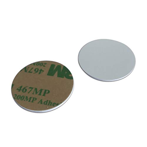 YARONGTECH MIFARE Classic® 1K PVC 3M Adhesivo diseño Redondo 25mm Moneda RFID Tag 0,9mm de Grosor (Paquete de 10)