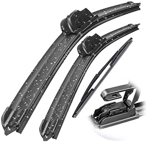 YOUYOUNX limpiaparabrisas Delantero y Trasero Juego de escobillas, para Alfa Romeo 147 2000-2005 Parabrisas YOUYOUNX limpiaparabrisas Delantero y Trasero Juego de escobillas, para Alfa Romeo 147 2000-2005 Parabrisas