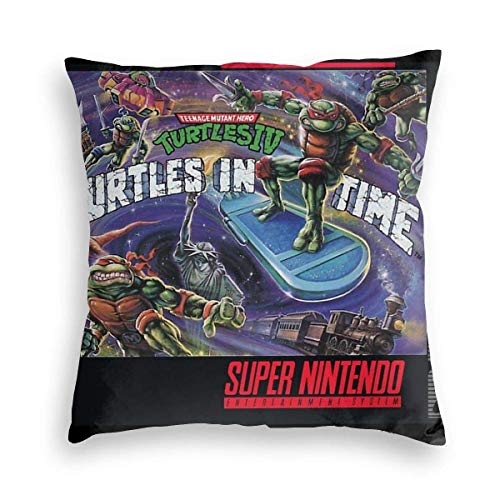 YPPDPP Turtles in Time! Velvet Pillow Cases Cubierta de cojín Throw Pillow Cover Funda cojine