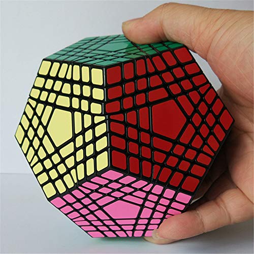 Ysss Séptimo Pedido 5 Cubos Séptimo Pedido Dodecaedro en Forma de Cubo de Juguete,Negro