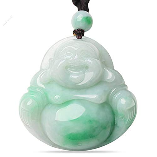 ZHIBO Colgante de jadeita natural A Cargo Maitreya Jade Collar Enviar Certificado