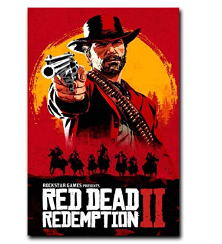 ZYHSB Red Dead Redemption 2 Carteles De Películas Imágenes Artísticas De Pared Decoración del Hogar 18X12 Pulgadas Kw376Ym