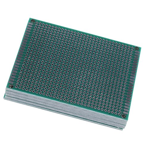 10 Unids Prototipo PCB Doble Cara Placa De Circuito Breadboard 4x6 5x7 6x8 7x9cm - Azul-6x8 cm