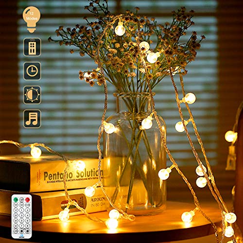 100 LED 15M Guirnalda Luces Exterior, IP65 12 Modos Cadena de Luces Impermeable para Exteriores Cable de Extensión de 10M+ 5M Control Remoto Decoraciones de Jardín, Patios, Pérgolas, Navidad 100 LED 15M Guirnalda Luces Exterior, IP65 12 Modos Cadena de Luces Impermeable para Exteriores Cable de Extensión de 10M+ 5M Control Remoto Decoraciones de Jardín, Patios, Pérgolas, Navidad
