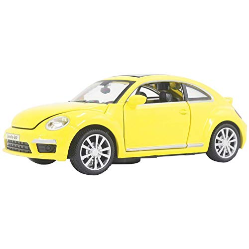 1:32 Tire hacia atrás la simulación del Juguete del Coche Volkswagen Beetle Modelo de Coche Juguetes para niños Regalos 3 años(Amarillo)