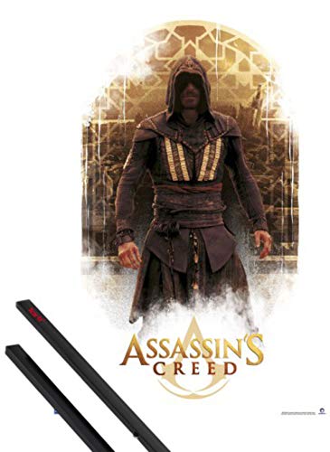 1art1 Assassin'S Creed Póster (91x61 cm) 1, Desmond Y 1 Lote De 2 Varillas Negras