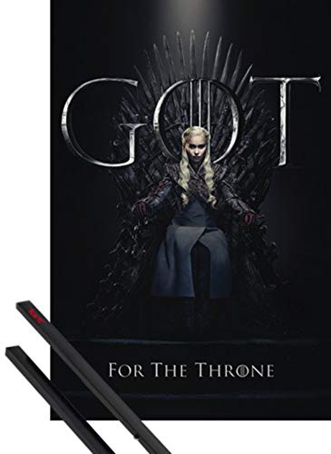 1art1 Juego De Tronos Póster (91x61 cm) Daenerys For The Throne Y 1 Lote De 2 Varillas Negras 1art1 Juego De Tronos Póster (91x61 cm) Daenerys For The Throne Y 1 Lote De 2 Varillas Negras