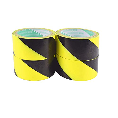 4 Pcs Cinta de Seguridad Amarilla/Negra Se Utiliza para Identificar Escaleras/áreas Peligrosas/Seguridad en la Construcción/Señalización de Pisos/Material de PVC no Tóxico 4 Pcs Cinta de Seguridad Amarilla/Negra Se Utiliza para Identificar Escaleras/áreas Peligrosas/Seguridad en la Construcción/Señalización de Pisos/Material de PVC no Tóxico