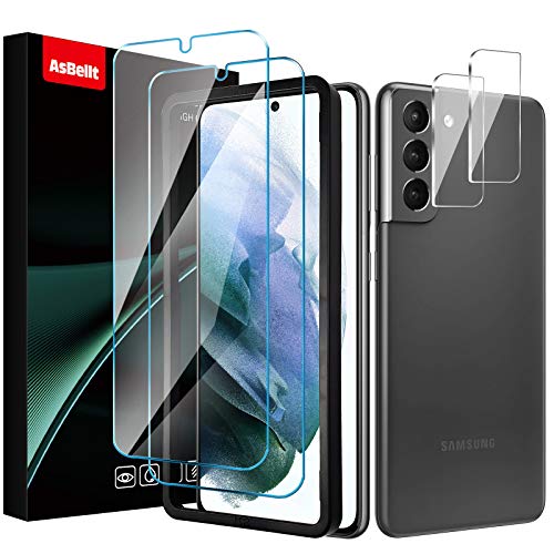 (4 Unidades) AsBellt Cristal Templado para galaxy S21 (2*Protector de Pantalla de Cristal y 2*Protector de Cámara de Cristal) Protector Pantalla de samsung galaxy S21 (4 Unidades) AsBellt Cristal Templado para galaxy S21 (2*Protector de Pantalla de Cristal y 2*Protector de Cámara de Cristal) Protector Pantalla de samsung galaxy S21