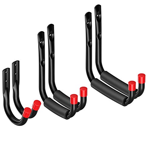 6 PCS de Ganchos de Pared Gigante Pesado Ganchos Universal Soporte Colgadores Fuertes Ganchos Escalera en Garaje Almacen Bodega Herramienta para Almacenamiento con Kit de Tornillos 6 PCS de Ganchos de Pared Gigante Pesado Ganchos Universal Soporte Colgadores Fuertes Ganchos Escalera en Garaje Almacen Bodega Herramienta para Almacenamiento con Kit de Tornillos