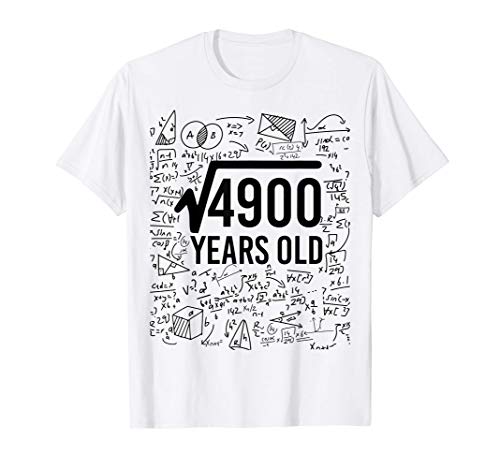70 cumpleaños - 4900 Matemáticas Matemáticas Álgebra Raíz Camiseta