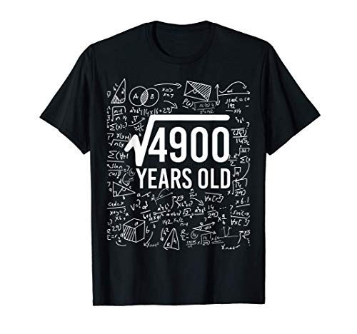 70 cumpleaños - 4900 Matemáticas Matemáticas Álgebra Raíz Camiseta