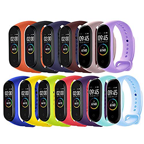 Acalder Correa para Xiaomi mi Band 4, 13 PCS Pulseras Reloj Coloridos Silicona Banda Reemplazo para Xiaomi Mi Band 3/4, Compatible con Mi Smart Band 4 / Correas para Xiaomi mi Band 3