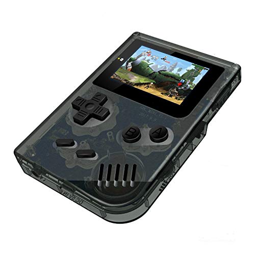 Anbernic Consolas de Juegos Portátil , Consolas de Juegos de Mano 2 Pulgadas 1219 Juegos Retro Mini Consola - Transparent Negro
