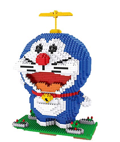 Anime Doraemon Blue Gato Figura Bloques De Construcción Animal Cartoon Modelo 3D DIY Mini Diamond Blocks Montaje De Juguete para Regalo De Niño