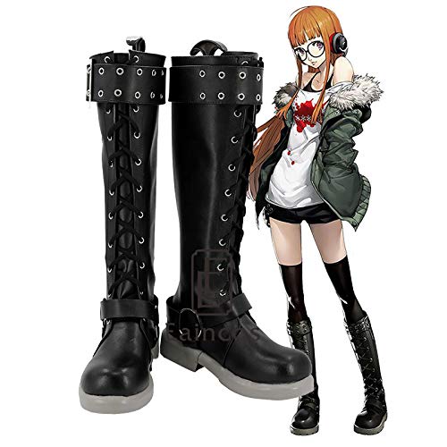 Anime Persona 5 Futaba Sakura Cosplay Party Shoes Fancy Boots Custom-made