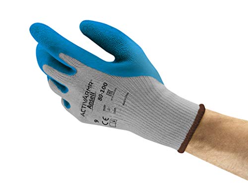 Ansell ActivArmr 80-100 Guantes para usos múltiples, Verde, Tamaño 9 (12 Pares)