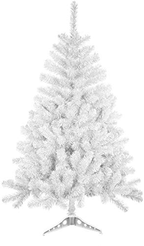 Árbol de Navidad Artificial Arboles C/Soporte Incluido Abeto 120-240cm (150cm 293Tips, Blanco)