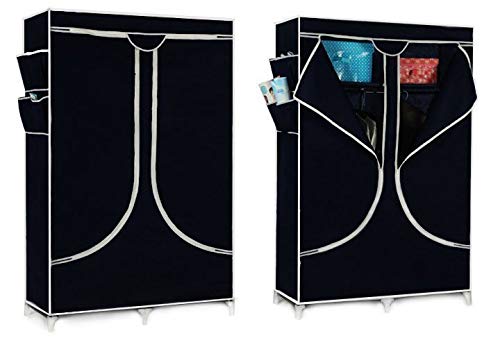 Armario genérico de Tela para Puerta de Armario, Almacenamiento de Zapatos de Doble Puerta y Organizador de Color Negro Armario genérico de Tela para Puerta de Armario, Almacenamiento de Zapatos de Doble Puerta y Organizador de Color Negro