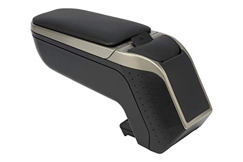 ARMSTER V01011 Apoyabrazos Coche especifico Seat Ibiza 2017, con Compartimentos y abatible, Negro/Gris ARMSTER V01011 Apoyabrazos Coche especifico Seat Ibiza 2017, con Compartimentos y abatible, Negro/Gris