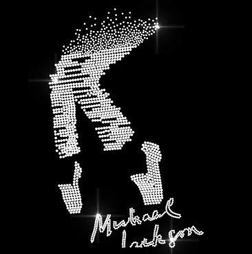 Astonish - 2 piezas / Lot Michael Jackson diseño de brillantes de imitación de hierro sobre transferencia, diseño Hot Fix, parche de hierro: AB sabe