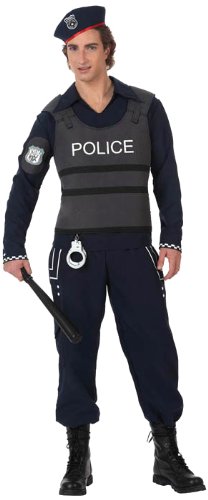Atosa-10280 Disfraz Policía, color negro, X l (10280)
