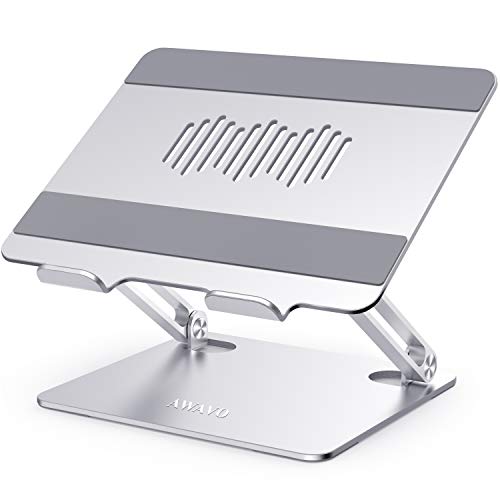 AWAVO Soporte Portátil, Elevador Ajustable para Computadora Portátil con Ventilación de Calor, Compatible con MacBook Air/Pro, DELL, HP, Lenovo, más computadoras portátiles de 10-15.6"